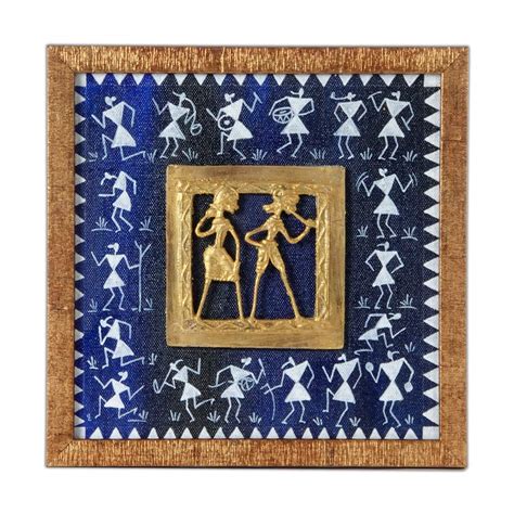 Fusion of Warli Painting and Tribal Family Dhokra Jali Work : Amazon.in ...