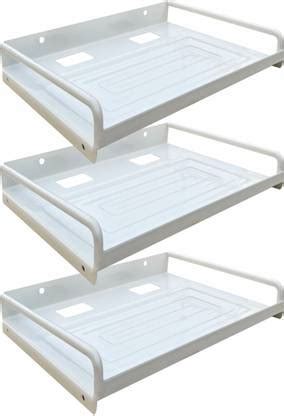 YAJNAS White Color Wall Mount Set-Up Box Stand With Metal Side Support ...