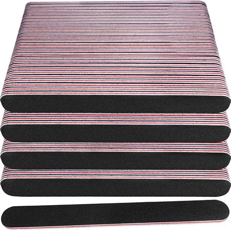 Amazon.com : Nail Files Bulk (100 Pack), Professional Emery Board 100/180 Grit Nail File Double ...