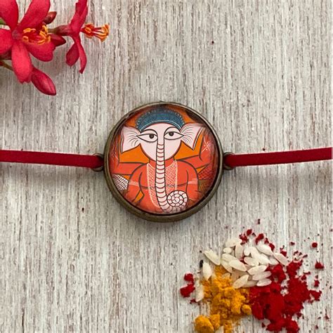 Rakhi - Indian Folk Art - Ganesha, Kalighat Pat – Froggmag