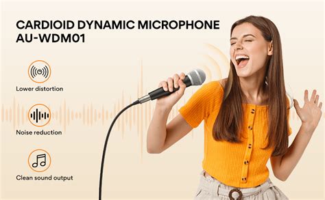 MAONO Dynamic Microphone Wired for Singing, Cordless Karaoke Mic with 9 ...
