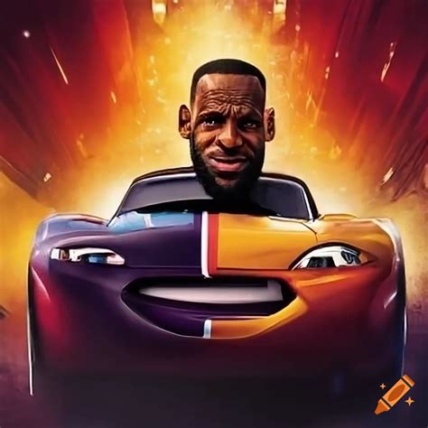 Lebron james movie poster for cars on Craiyon