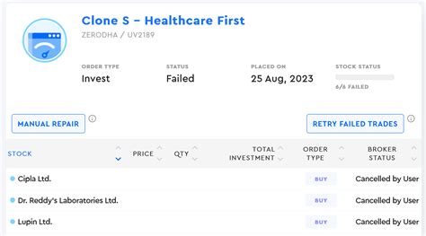 How can I view and repair my partially filled or failed orders on ...
