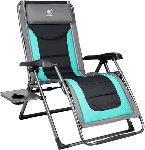EVER ADVANCED Oversize XL Zero Gravity Recliner Padded Patio Lounger ...