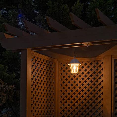 Buy Baytown II Bulb White Solar Integrated LED Hanging Light with ...