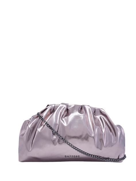 Buy Caprese Roxene Small Metallic Gunmetal Clutch Bag @ Rs.3299 ...