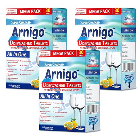 Arnigo Dishwasher Tablets | All in One | 90 Tablets (90) : Amazon.in ...