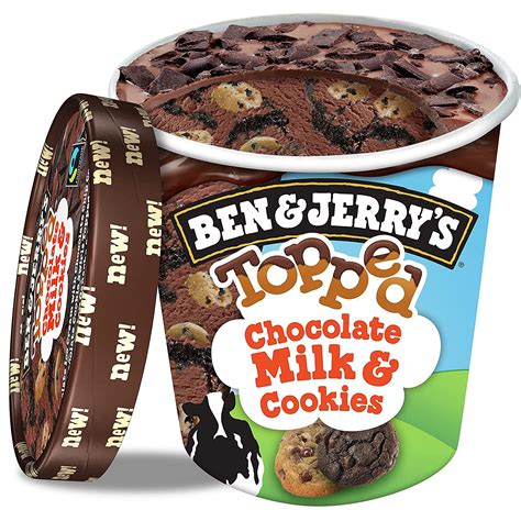 Buy Ben & Jerry's Ice Cream Chocolate Milk and Cookies Topped Non-GMO ...