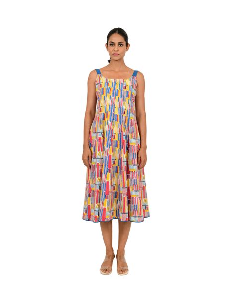 Scribble Multi Doll Linen Dress – Rias Jaipur