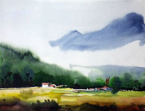 Cloudy Himalaya & corn Field – Gallerist.in