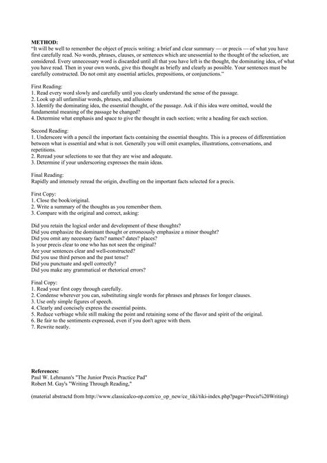Precis Writing Fundamentals | PDF