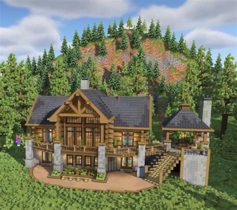 Minecraft: How to Build a Large Spruce Mansion | Tutorial in 2025 | Big minecraft houses ...
