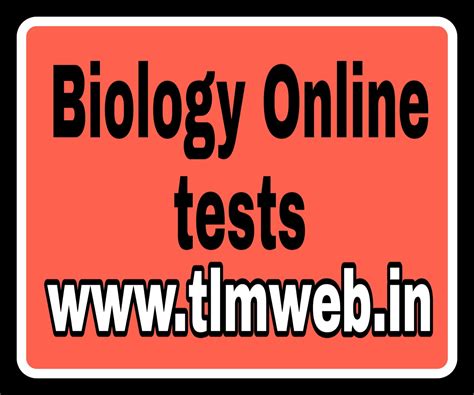 Biology online tests | TLMWEB