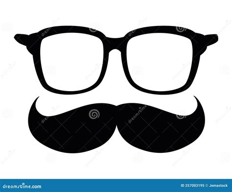 Eyeglasses and Mustache Accessory Stock Vector - Illustration of macho ...