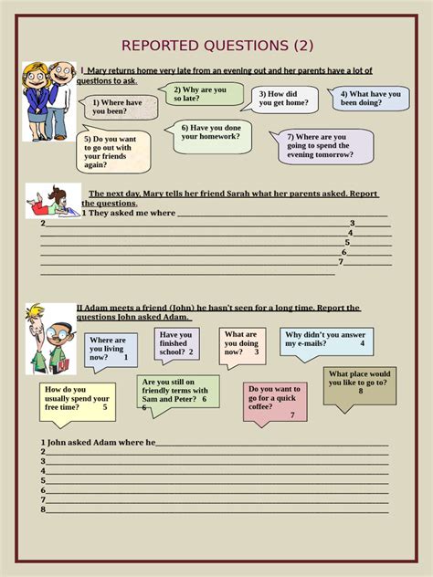 Image result for Reported Speech Positive Question