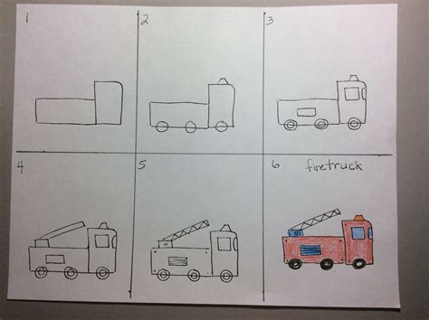 How To Draw A Fire Truck