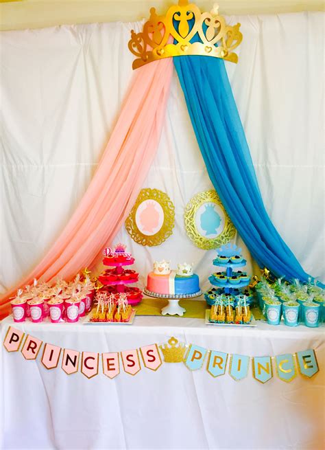 Gender Reveal Princess or Prince Theme Simple Gender Reveal, Twin ...