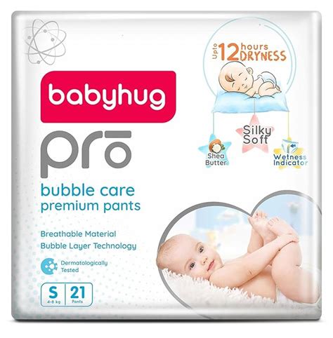Buy Babyhug Pro Bubble Care Premium Pant Style Diapers Small - 21 ...