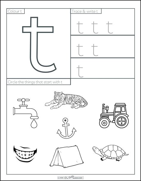 Preschool Letter T Worksheets