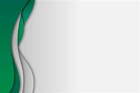 Green and gray curve frame template vector | Free Vector