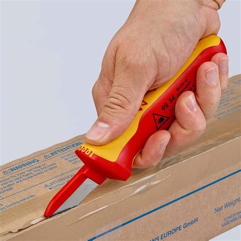 KNIPEX KNIPEX 98 54 Cable Knife insulating multi-component handle, VDE ...