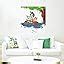 Rawpockets 'Lord Krishna Flute Playing with Cow' Wall Sticker (PVC ...