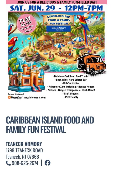 Caribbean Island Food & Family Fun Festival, Teaneck Armory, 29 June ...