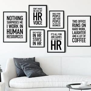 Buy HR Office Decor Set of 6 PRINTABLES Human Resources Wall Online in ...