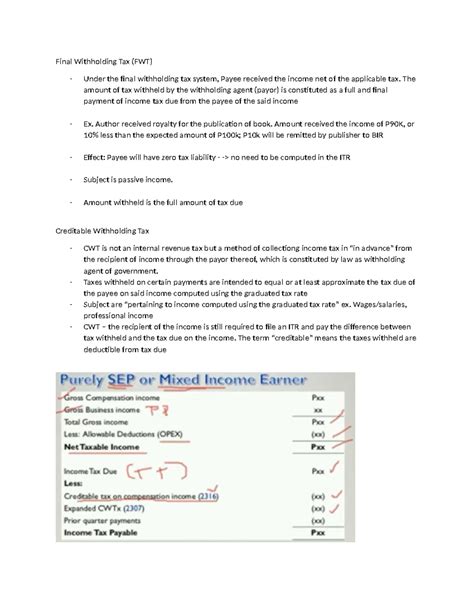 Creditable Withholding Tax
