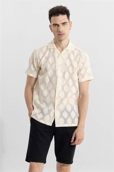 Buy Men's Lucid Cream Shirt Online | SNITCH