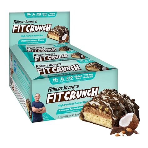 FITCRUNCH Fitness Baked High-Protein Snack Bar, Chocolate Coconut ...