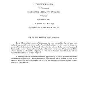 Image result for Engineering Dynamics Meriam 6th Edition Solution Problem