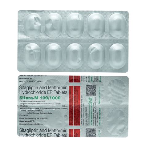 Sitara-M 100/1000Mg Tab 10'S Price, Uses, Side Effects, Composition ...