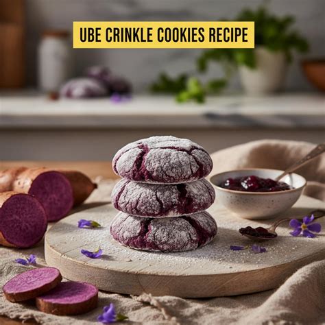 Ube Crinkle Cookies Recipe - Evil Chef Mom