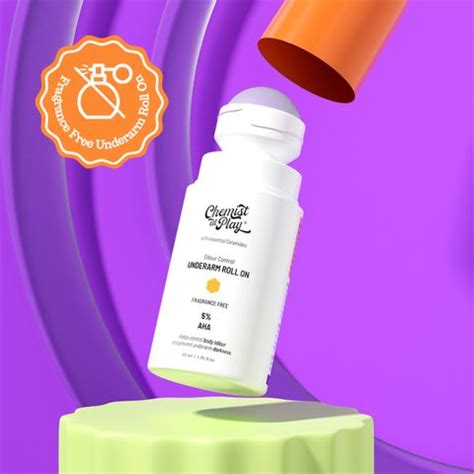 Chemist at Play 5% AHA Underarm Roll On, Lactic Acid Deodrants ...