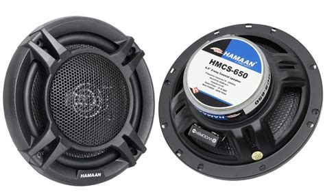 Hamaan HMCS-650 Left and Right 6.5-inch 480W Coaxial Car Speakers (Pack ...