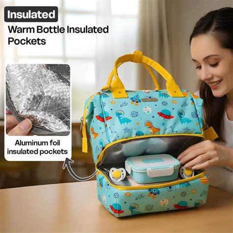 Stylish Baby Diaper Bag with Insulated Pocket - Buy Now