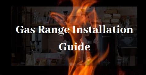 Image result for Gas Range Installation Code