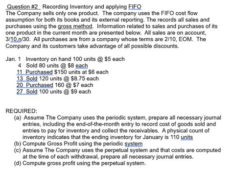 Image result for FIFO Example Questions