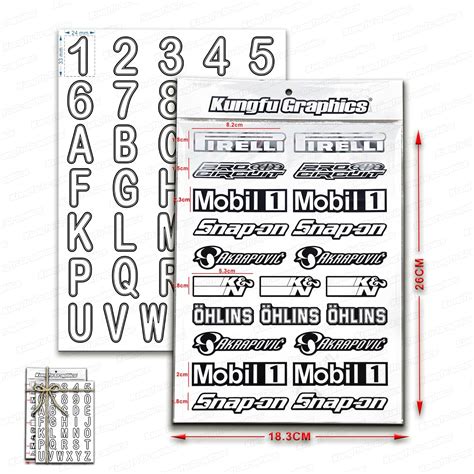 2 Sheets】Kungfu Graphics Motocross Sponsor Logos India | Ubuy