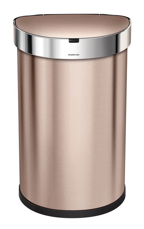 simplehuman 45 Liter / 12 Gallon Semi-Round Automatic Motion Sensor ...