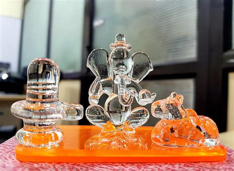 eSplanade Glass Ganesh Ji with Shivling and Nandi | India | Ubuy