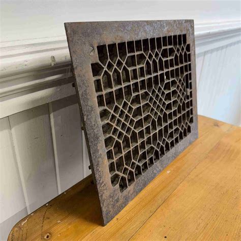 Antique Floor Grate - 10 3/4 x 13 1/2 - Historic House Salvage