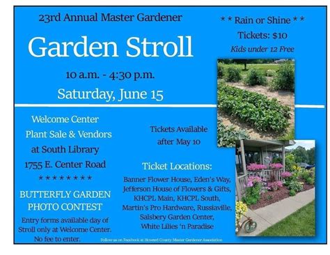 23rd Annual Master Gardener Garden Stroll, 1755 E Center Rd, Kokomo, IN ...