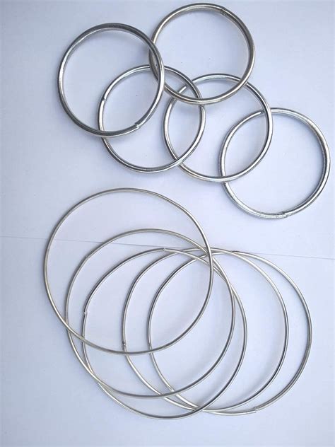 ROSE GOLD 6 Pieces Metal Ring Metal Hoops Metal Macrame Rings for Dream ...