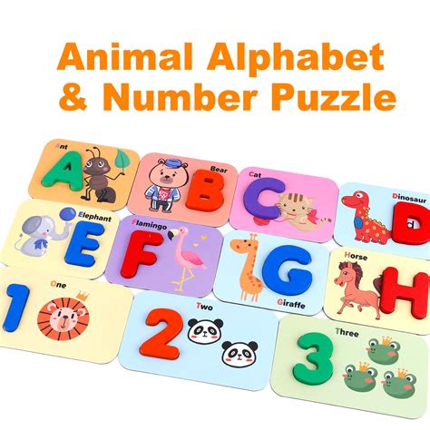 Buy GINMIC Alphabets and Number Flash Card Wooden ABC Letters Puzzle ...