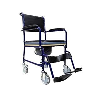 Rehamo Comy TRSTD Eco M-Steel Commode Wheelchair with Removable Armrest ...