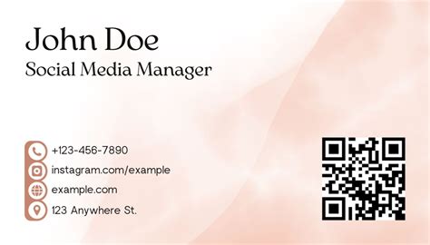 Business Card Template with QR Code 的图像结果