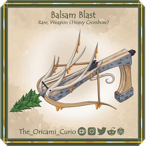[Rare] Balsam Blast, Heavy Crossbow : r/DnDHomebrew