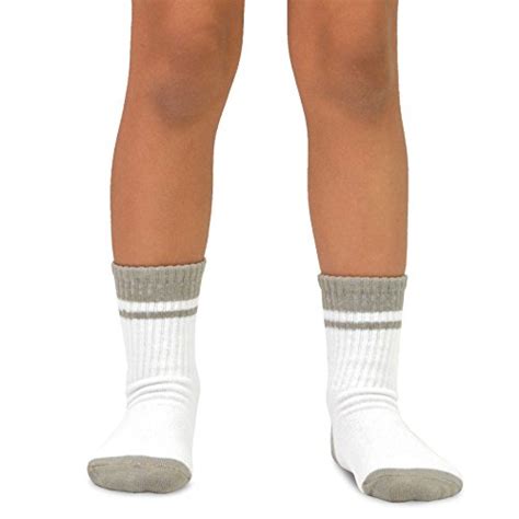 Naartjie Boys Cotton Sports Crew Socks Stripes Tipped Rib 6 Pairs Pack ...